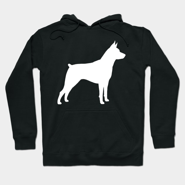 Miniature Pinscher Silhouette(s) Hoodie by Coffee Squirrel